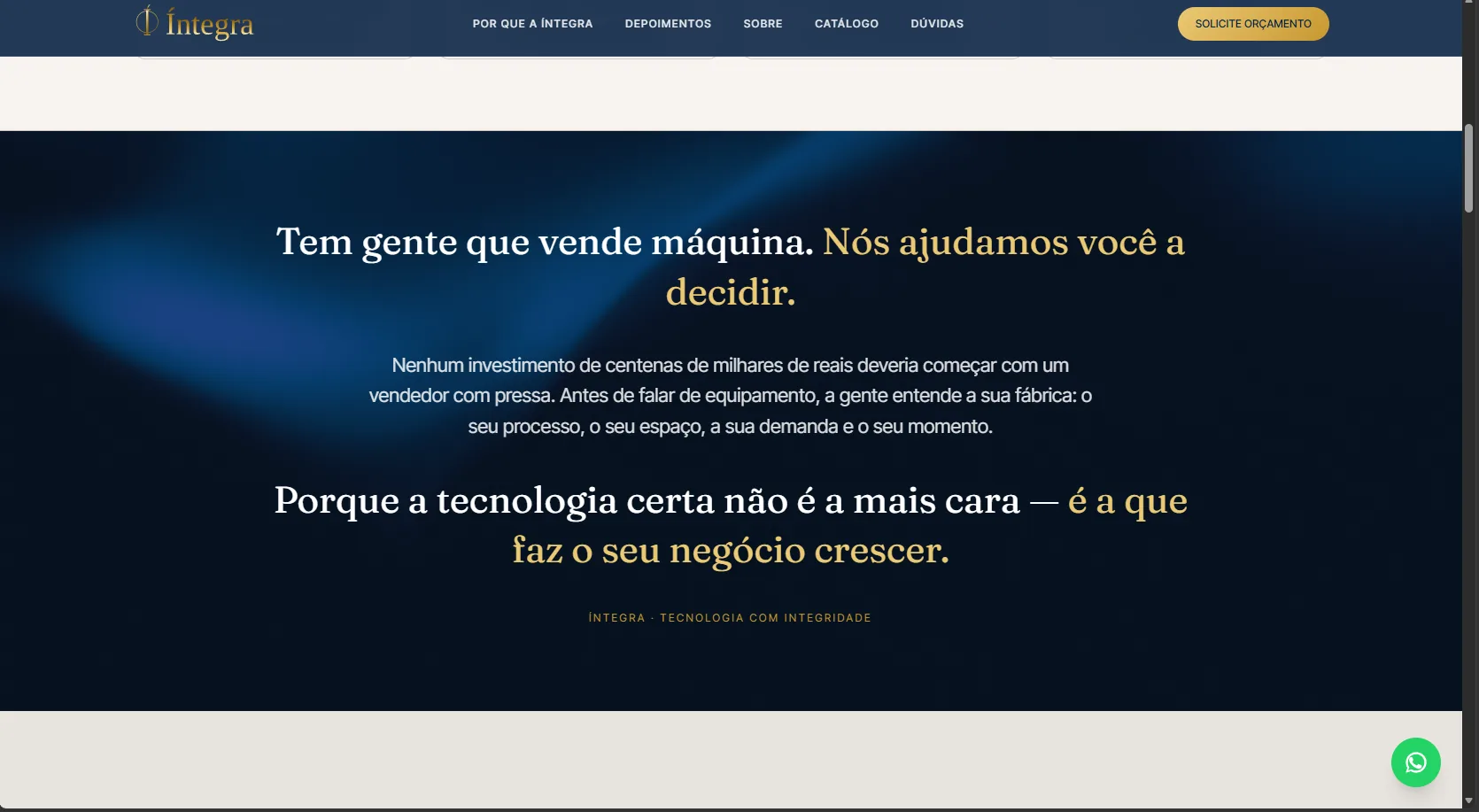 Integra Machinery — screen 3